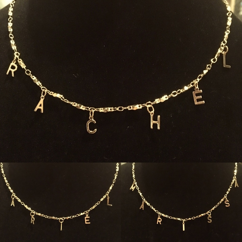 Custom ‘Initial Charm’ Name Necklaces. - image 1